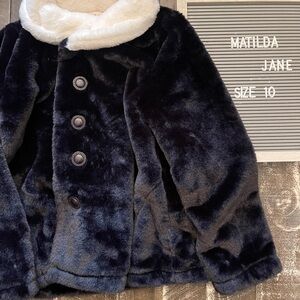 Matilda Jane Kids Pea Coat - Black and White